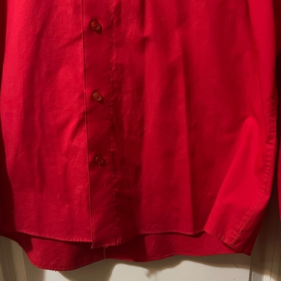 ****Donated****Pierre Cardin Red button down Slim Fit Size L - Picture 7 of 7